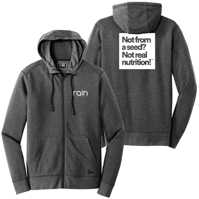 Rain Logo...Black Heather Men's Triblend Full Zip Hoodie