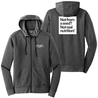 Rain Logo...Black Heather Men's Triblend Full Zip Hoodie