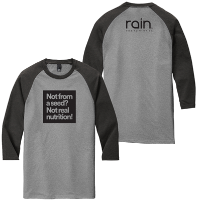 Not from a seed?...Black/Grey Frost 3/4 Sleeve Raglan