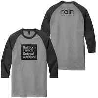 Not from a seed?...Black/Grey Frost 3/4 Sleeve Raglan