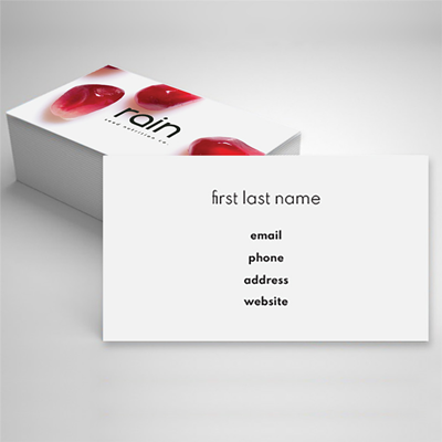 Rain Clean Center Business Card Design